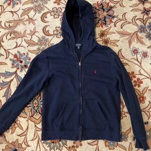 Navy Ralph Lauren polo zip up hoodie